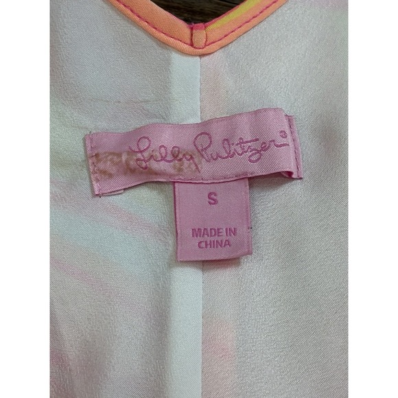 Lilly Pulitzer Womens Clara Trapeze Silk Dress Pink Just A Splash Small Resort - Picture 2 of 7